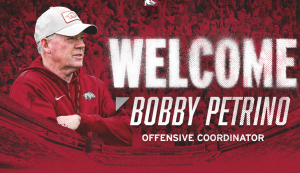 Arkansas officially announces Bobby Petrino as offensive coordinator