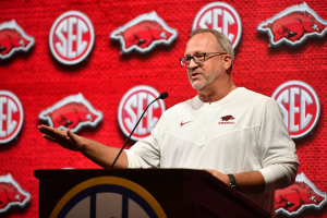 Neighbors insists Arkansas sticking to plan on revamped roster despite portal exits