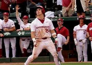 Holt’s heroics help rally Arkansas to series-clinching win over Florida in DH opener