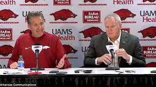 Coach Calipari’s first press conference as the Head Coach of the Arkansas Razorbacks.