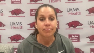 WATCH: Courtney Deifel speaks to media after game three loss to Ole Miss