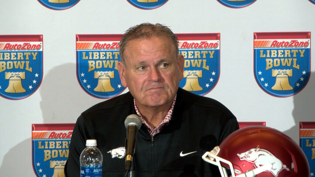 WATCH: Arkansas head football coach Sam Pittman previews AutoZone Liberty Bowl