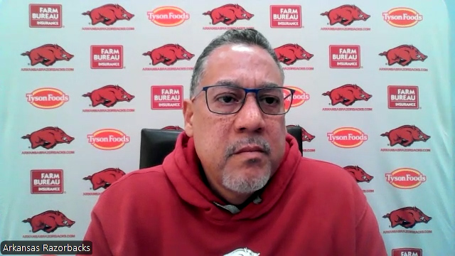 WATCH: Arkansas assistant coach Chuck Martin previews matchup with No. 8 Florida