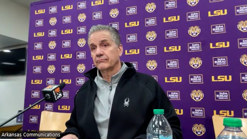 WATCH: Arkansas head men’s basketball coach John Calipari recaps 78-74 loss to LSU