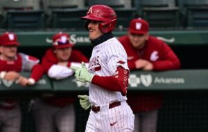 Iredale and Aloy combine for trio of blasts as Arkansas takes down WSU 5-2