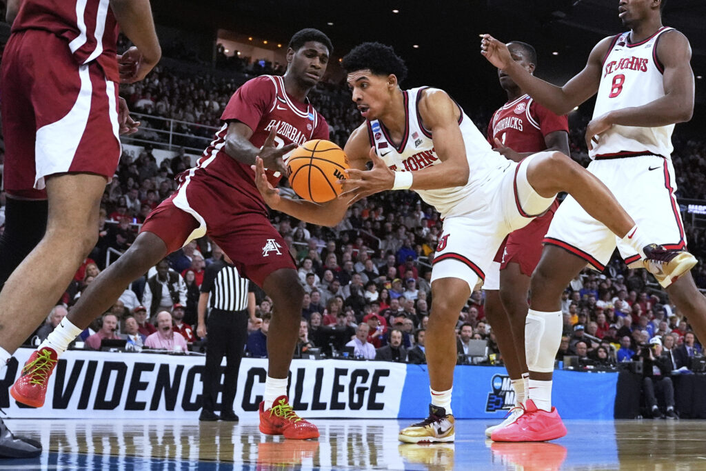 GAME STORY: Calipari, 10-seed Arkansas punch NCAAT Sweet 16 ticket with 75-66 upset win over Pitino, 2-seed St. John’s