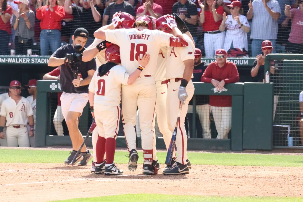 Hogs complete sweep of No. 1 Texas 13-8