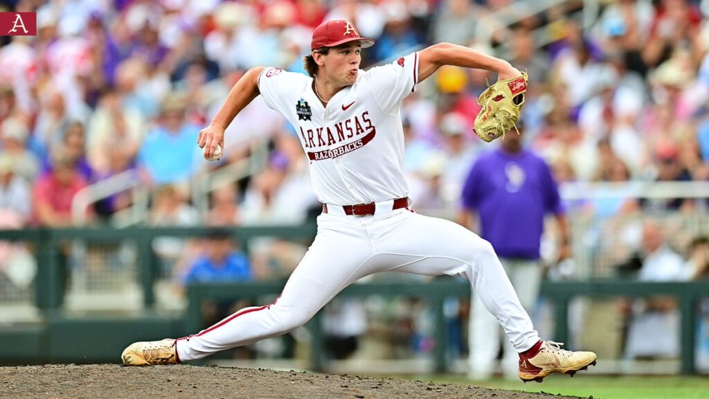 LSU’s Anderson handcuffs Arkansas in CWS opener