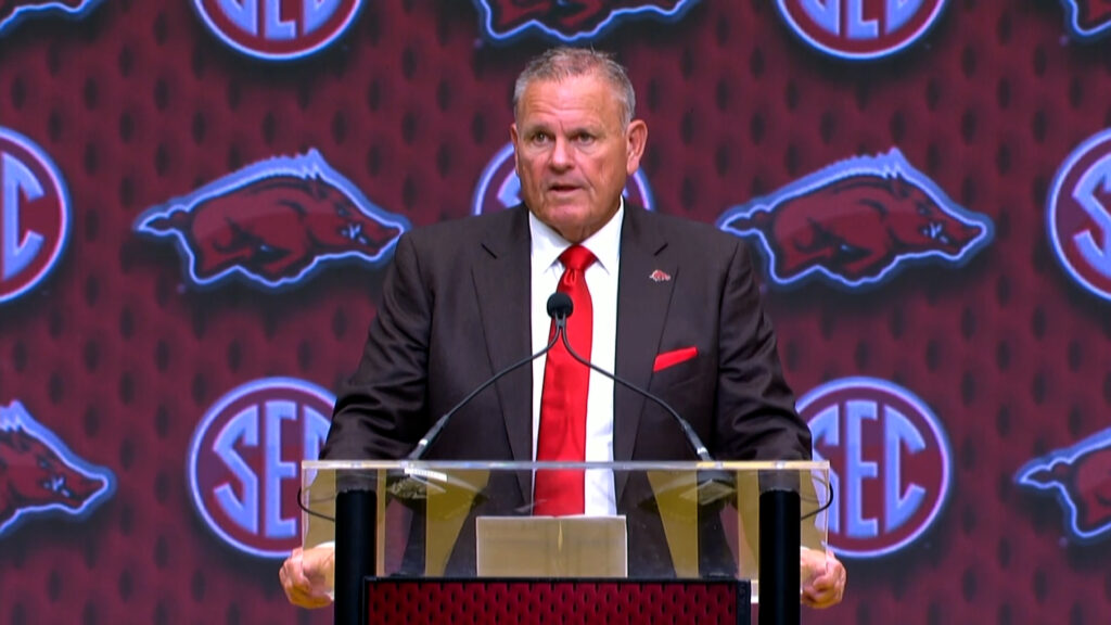 WATCH: Sam Pittman addresses the media at SEC Media Days